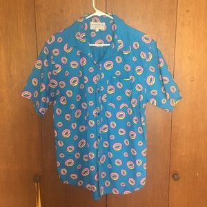 Large Odd Future All Over Donut Button Up Shirt